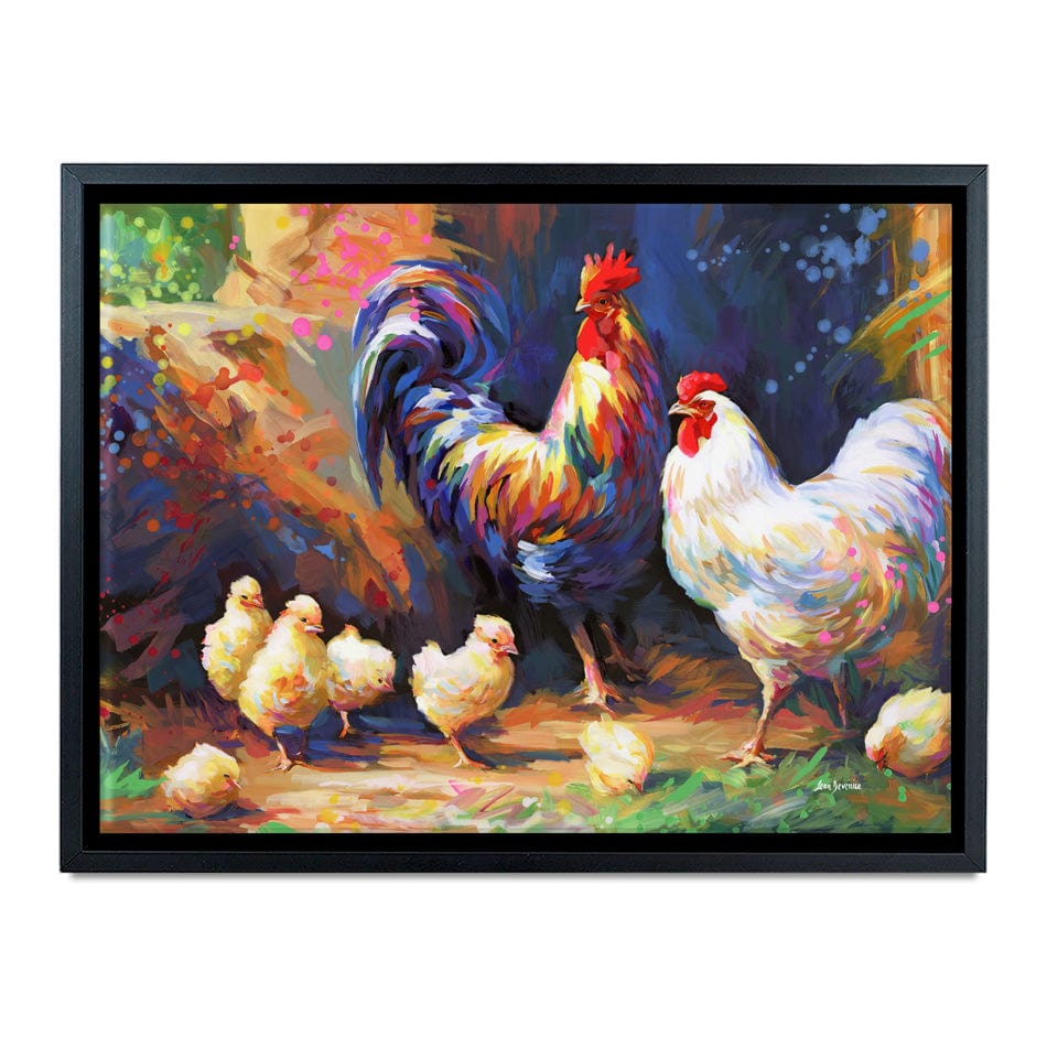 Happy Farmyard Family Canvas Print wall art product Leon Devenice