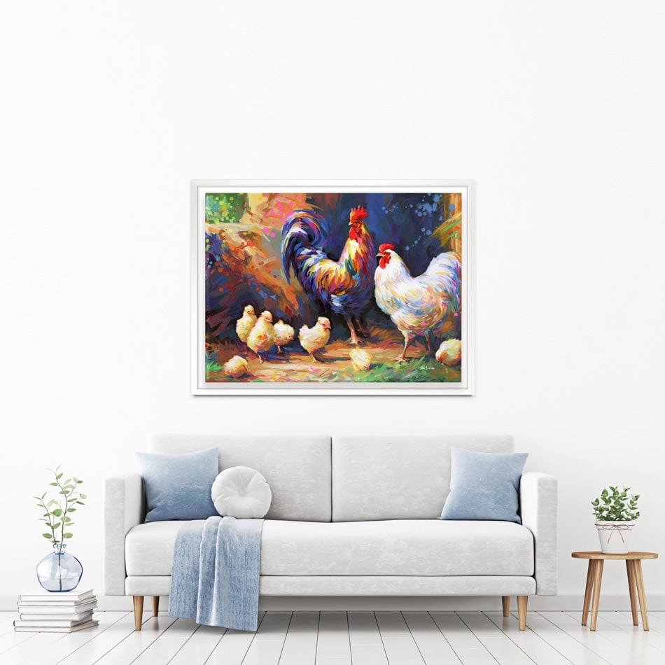 Happy Farmyard Family Canvas Print wall art product Leon Devenice