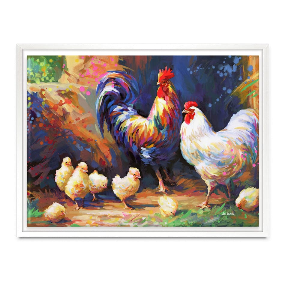 Happy Farmyard Family Canvas Print wall art product Leon Devenice