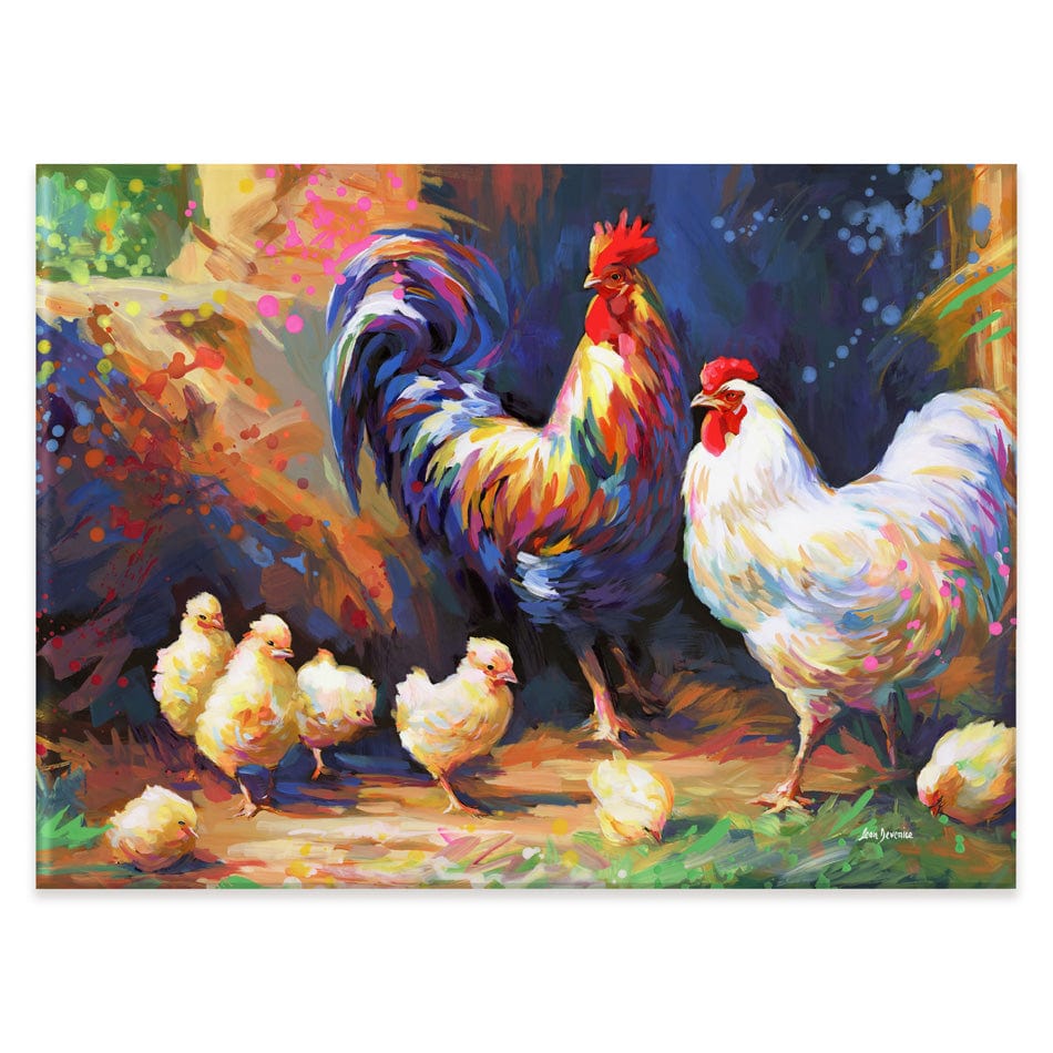 Happy Farmyard Family Canvas Print wall art product Leon Devenice