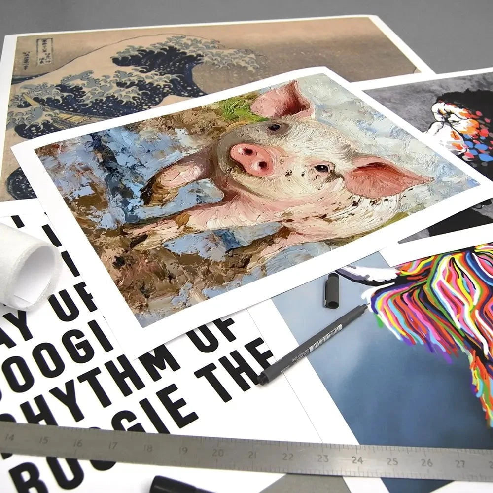 Happy Hog Art Print Happy Hog Art Print wall art product David Alexander Elder