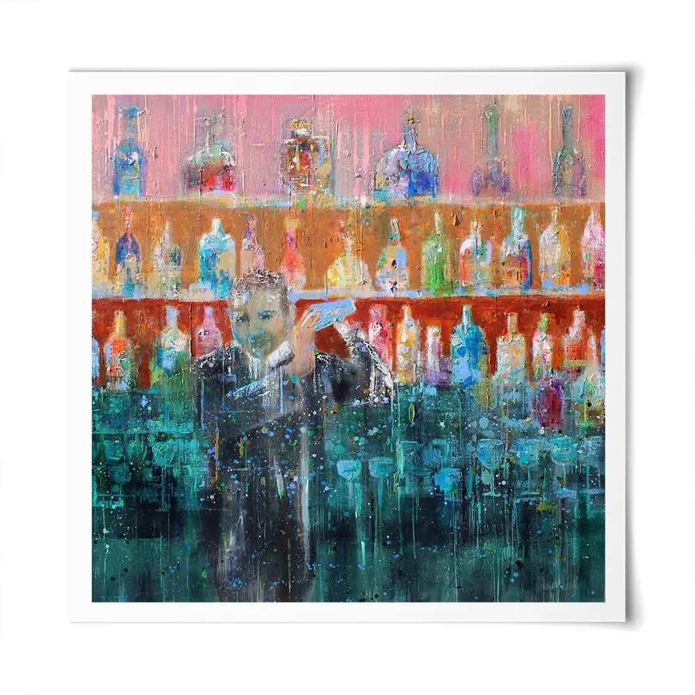 Happy Hour Square Art Print Happy Hour Square Art Print wall art product Studio Paint-Ing