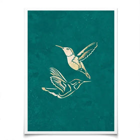 Happy Hummingbirds Art Print Happy Hummingbirds Art Print wall art product Sarah Manovski