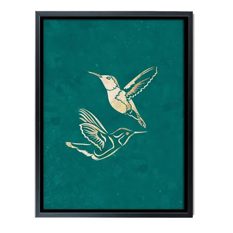 Happy Hummingbirds Canvas Print Happy Hummingbirds Canvas Print wall art product Sarah Manovski