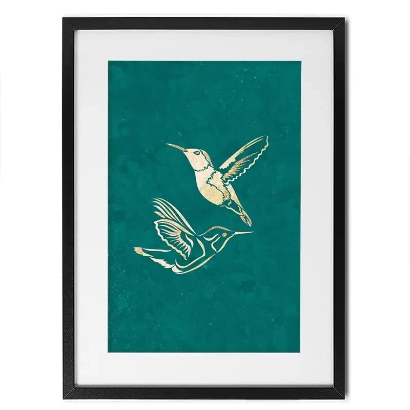 Happy Hummingbirds Framed Art Print Happy Hummingbirds Framed Art Print wall art product Sarah Manovski