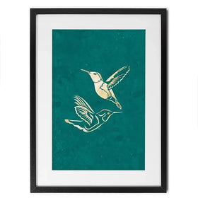 Happy Hummingbirds Framed Art Print Happy Hummingbirds Framed Art Print wall art product Sarah Manovski