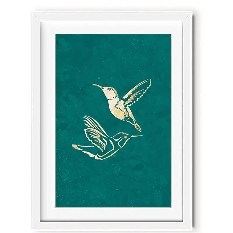 Happy Hummingbirds Framed Art Print Happy Hummingbirds Framed Art Print wall art product Sarah Manovski