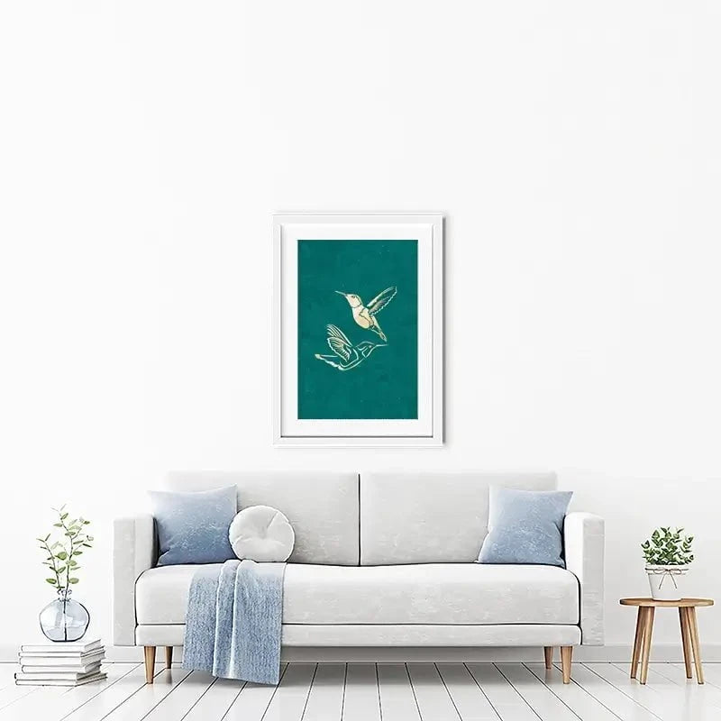 Happy Hummingbirds Framed Art Print Happy Hummingbirds Framed Art Print wall art product Sarah Manovski