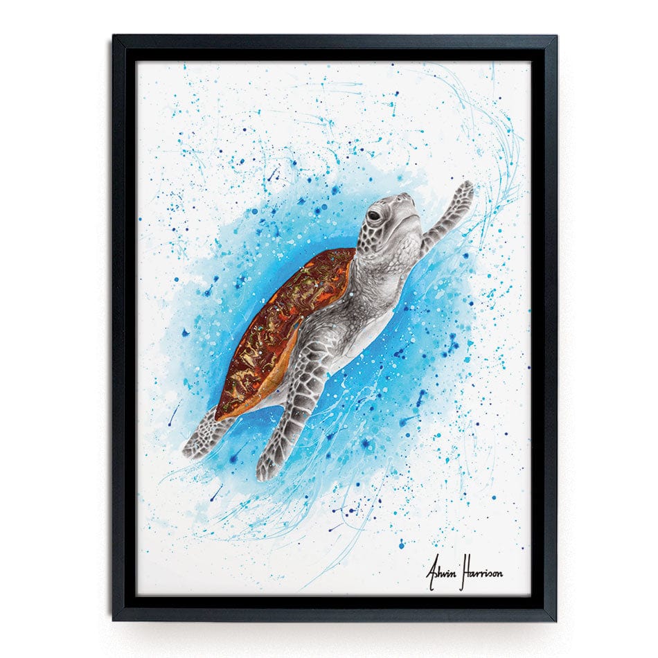 Happy Sea Turtle Canvas Print wall art product Ashvin Harrison