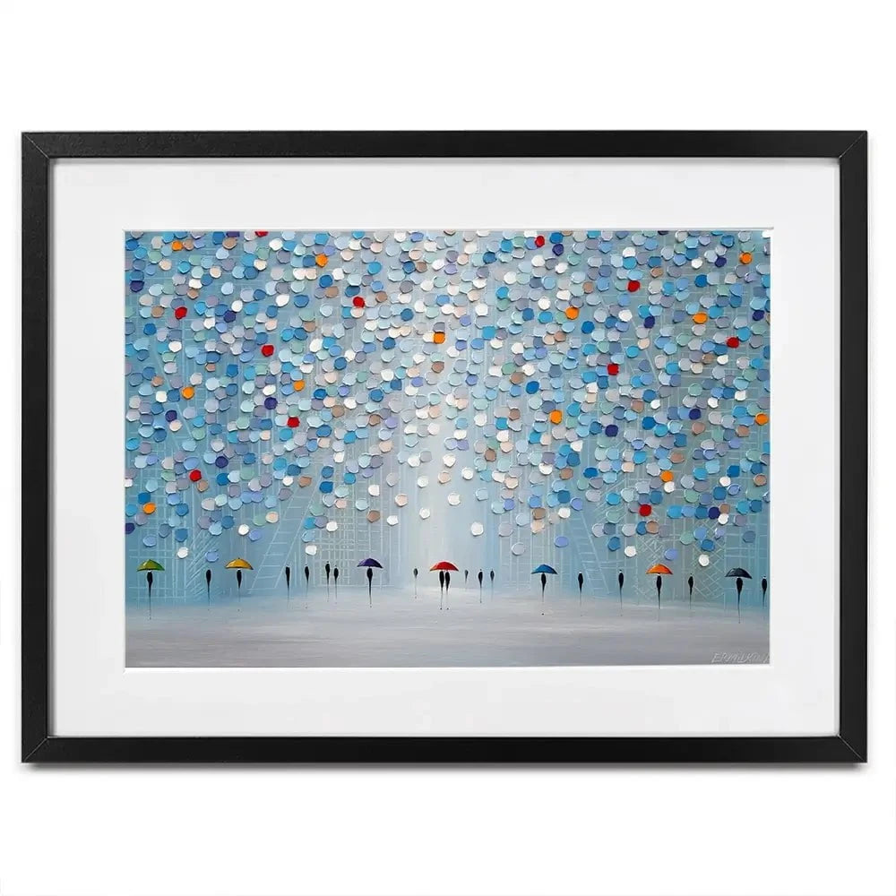 Happy Sunny Rain Framed Art Print Happy Sunny Rain Framed Art Print wall art product Ekaterina Ermilkina