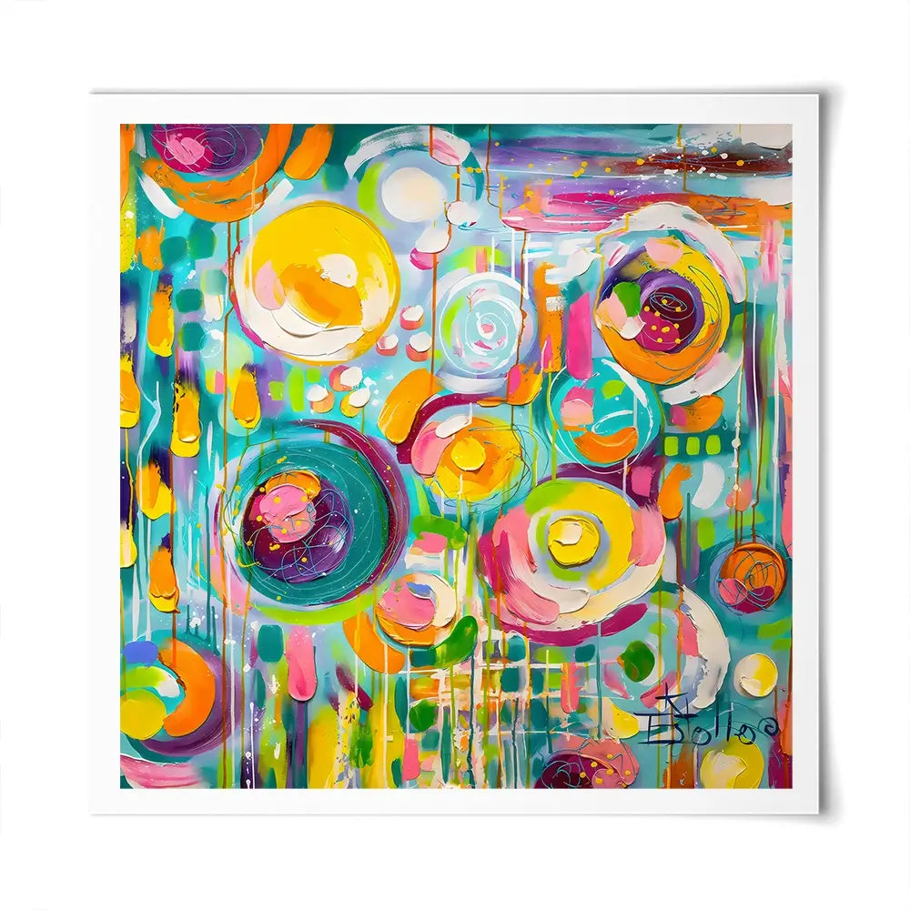 Hard Candy Square Art Print Hard Candy Square Art Print wall art product Estelle Grengs - Independent