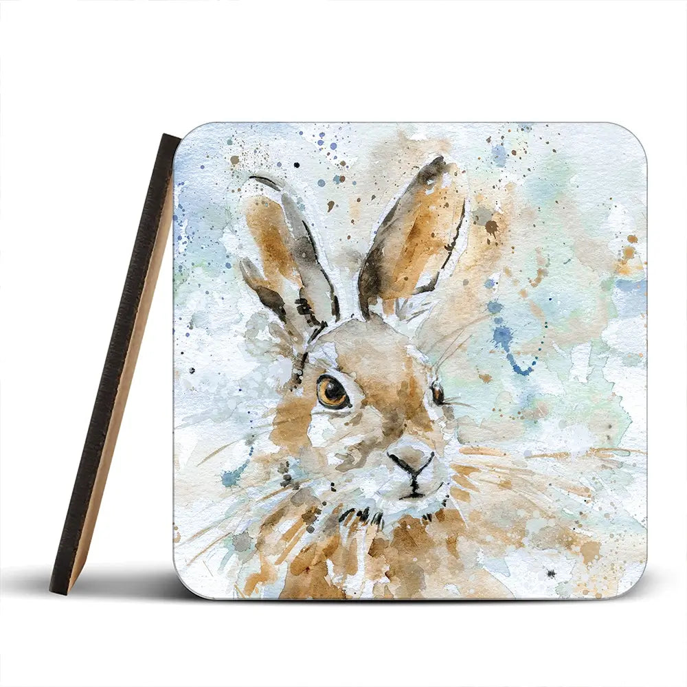 Hare Coaster Set Rainbow Soul Tree Coaster Set | Rainbow Soul Tree Art Coasters wall art product Carol Robinson