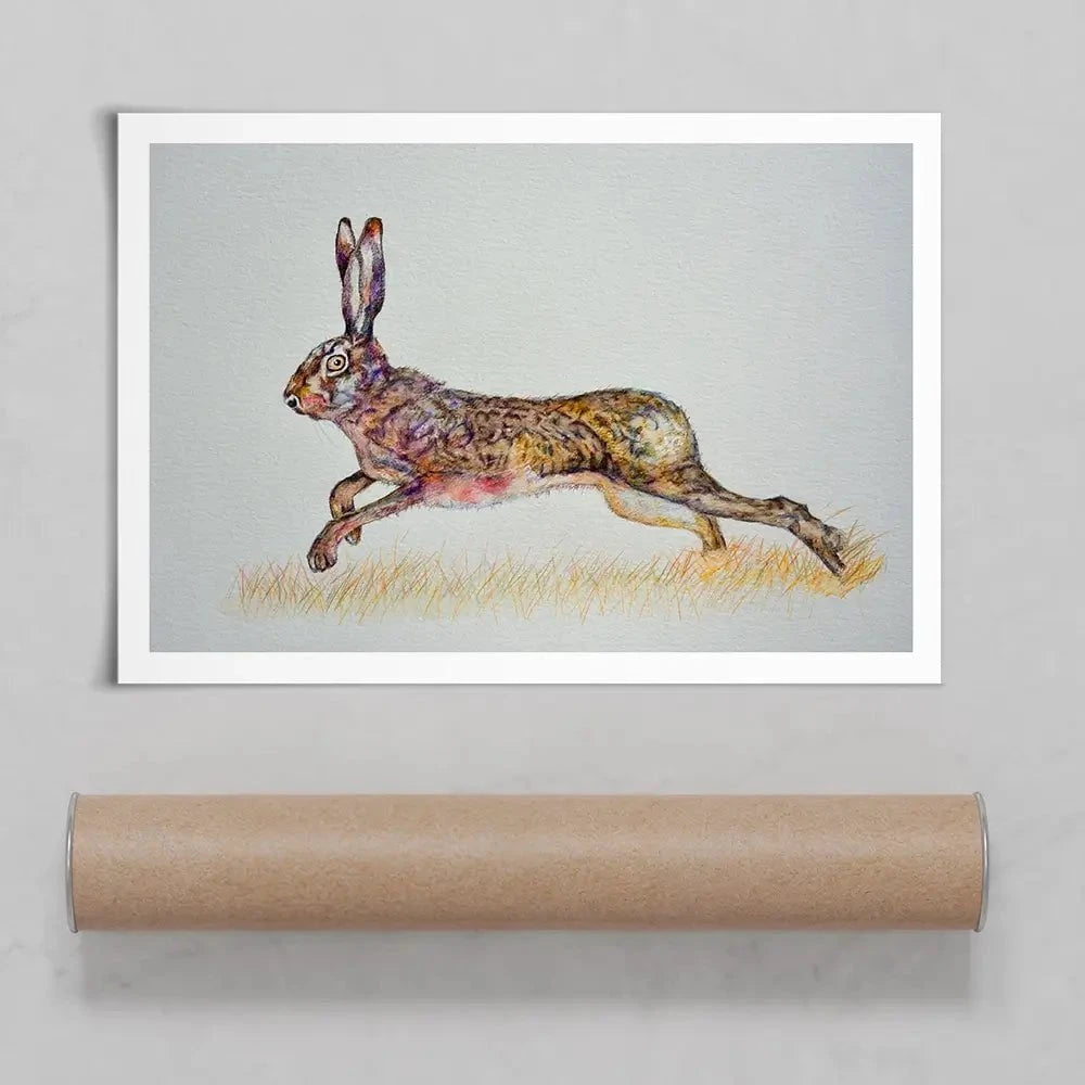 Hare On the Run Art Print Hare On the Run Art Print wall art product Martin Charles Hatch / Shutterstock