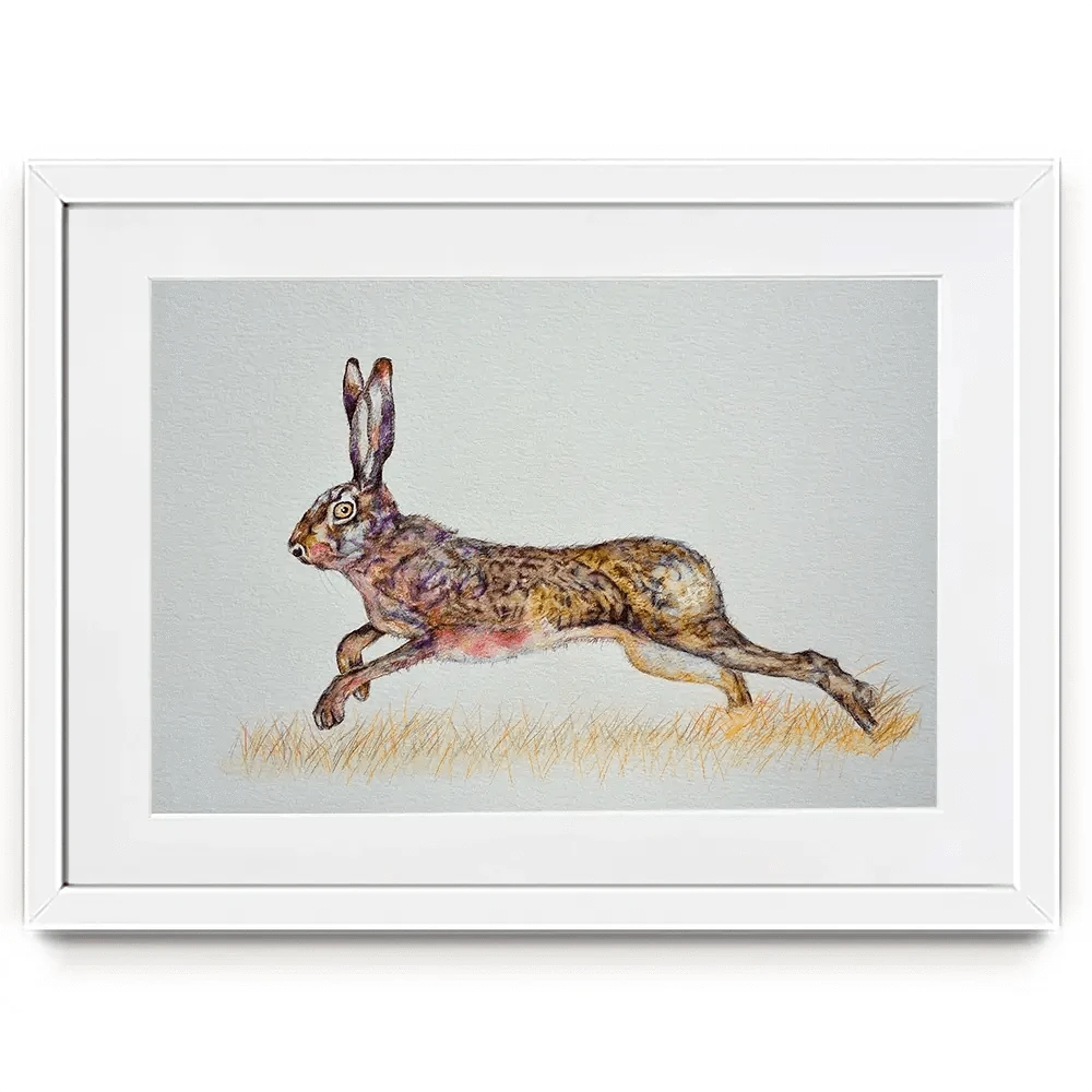 Hare On The Run Framed Art Print Hare On The Run Framed Art Print wall art product Martin Charles Hatch / Shutterstock