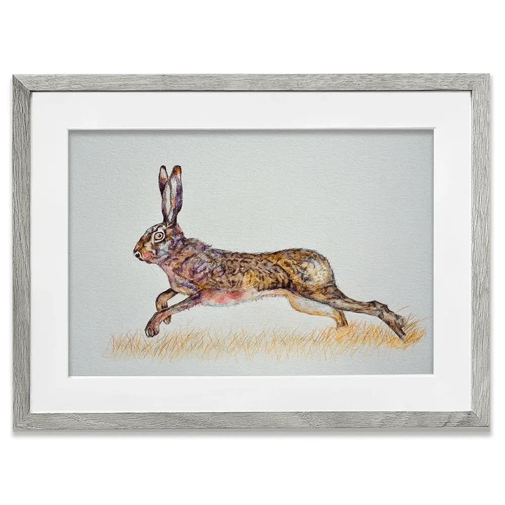 Hare On The Run Framed Art Print Hare On The Run Framed Art Print wall art product Martin Charles Hatch / Shutterstock