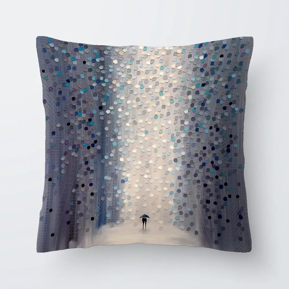 Hazy Rain Cushion Hazy Rain Cushion wall art product Ekaterina Ermilkina