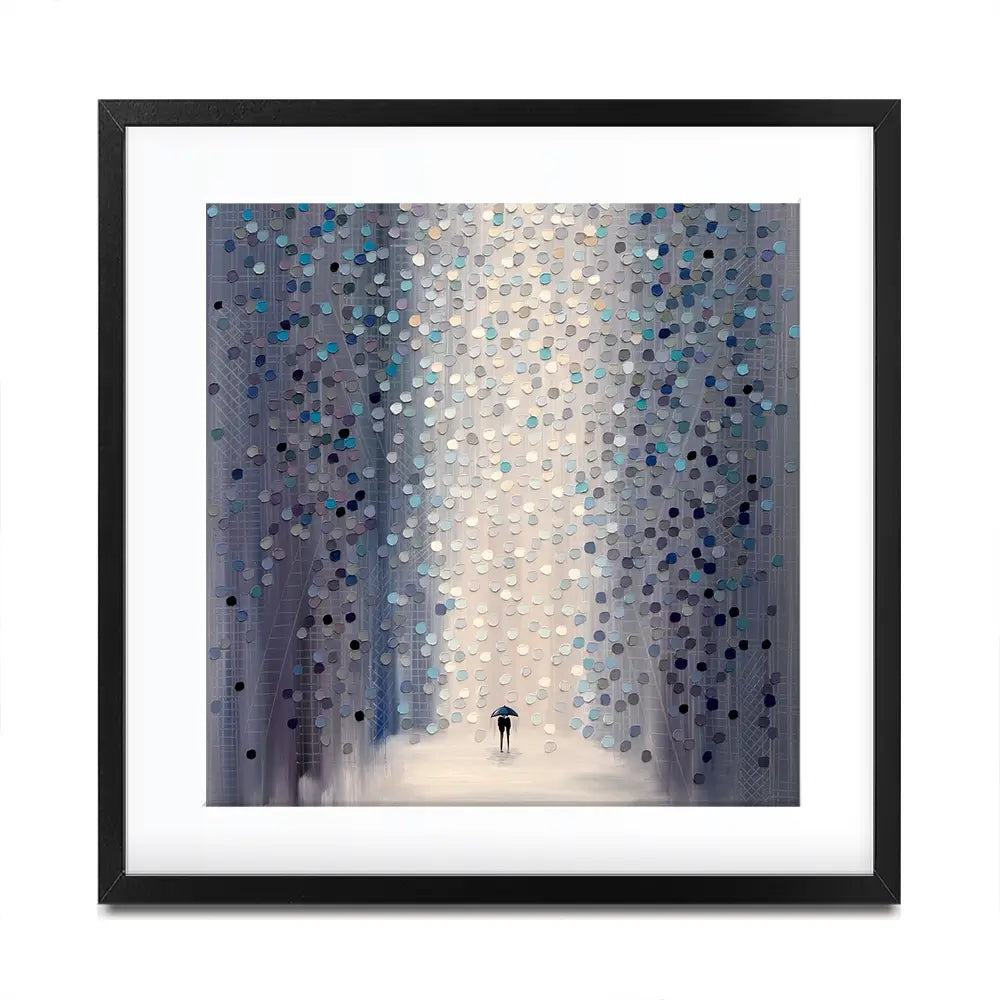 Hazy Rain Square Framed Art Print Hazy Rain Square Framed Art Print wall art product Ekaterina Ermilkina