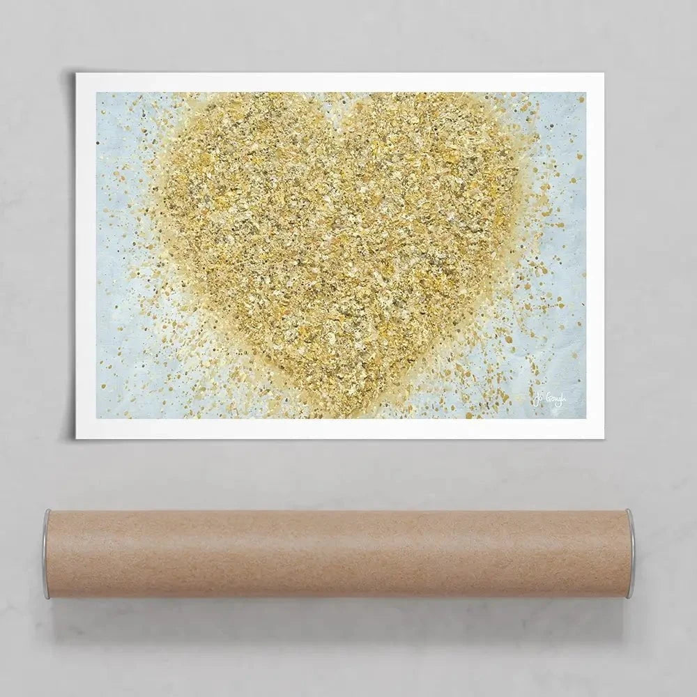 Heart Of Gold Art Print Heart Of Gold Art Print wall art product Jo Gough
