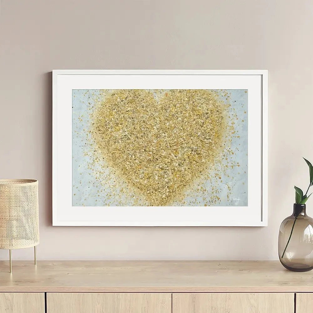 Heart Of Gold Framed Art Print Heart Of Gold Framed Art Print wall art product Jo Gough