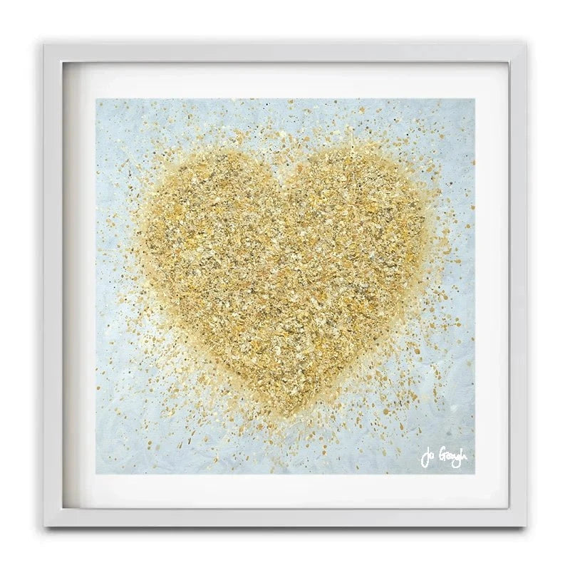 Heart Of Gold Framed Art Print Heart Of Gold Framed Art Print wall art product Jo Gough