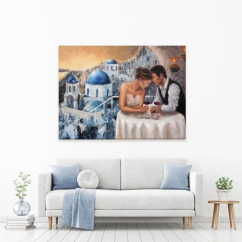 Heaven On Earth Santorini Canvas Print Heaven On Earth Santorini Canvas Print wall art product Isabella Karolewicz