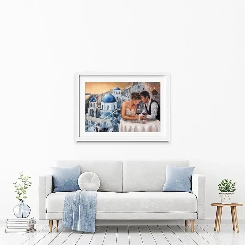 Heaven On Earth Santorini Framed Art Print Heaven On Earth Santorini Framed Art Print wall art product Isabella Karolewicz