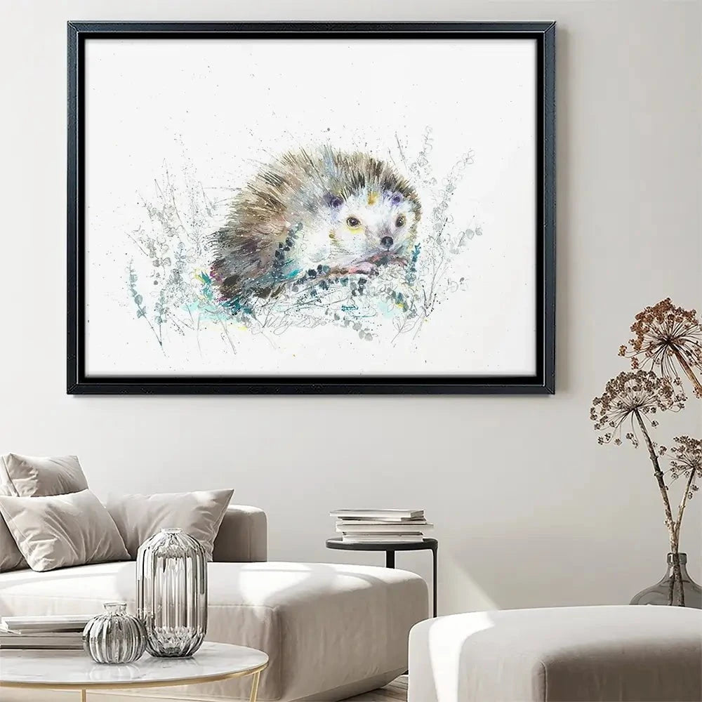 Hello Hedgehog Canvas Print Hello Hedgehog Canvas Print wall art product Nicola Jane Rowles