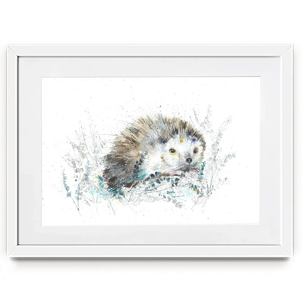 Hello Hedgehog Framed Art Print Hello Hedgehog Framed Art Print wall art product Nicola Jane Rowles