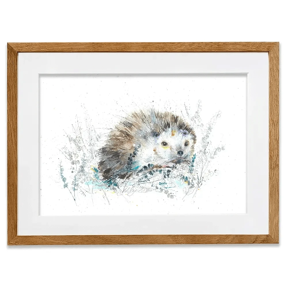 Hello Hedgehog Framed Art Print Hello Hedgehog Framed Art Print wall art product Nicola Jane Rowles