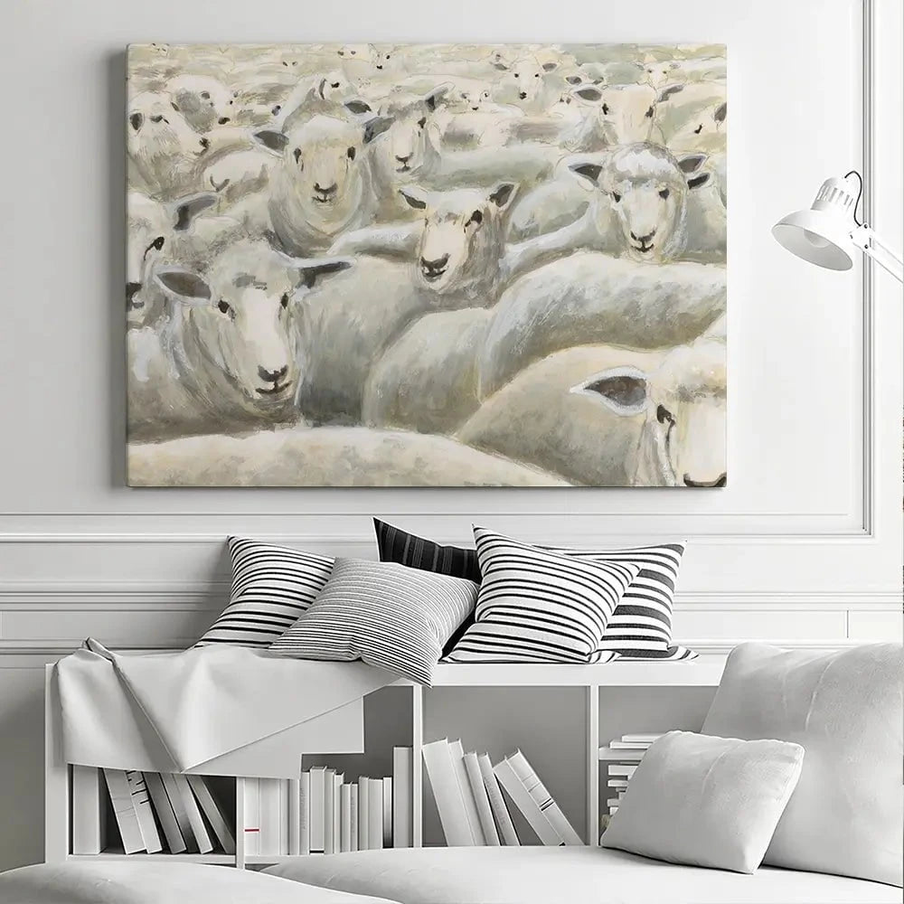 Herd Mentality Canvas Print Herd Mentality Canvas Print wall art product Michael Willett