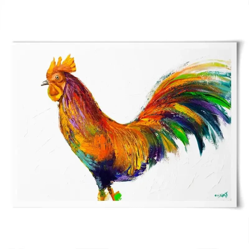 Here Comes The Rooster Art Print Here Comes The Rooster Art Print wall art product Osnat Tzadok