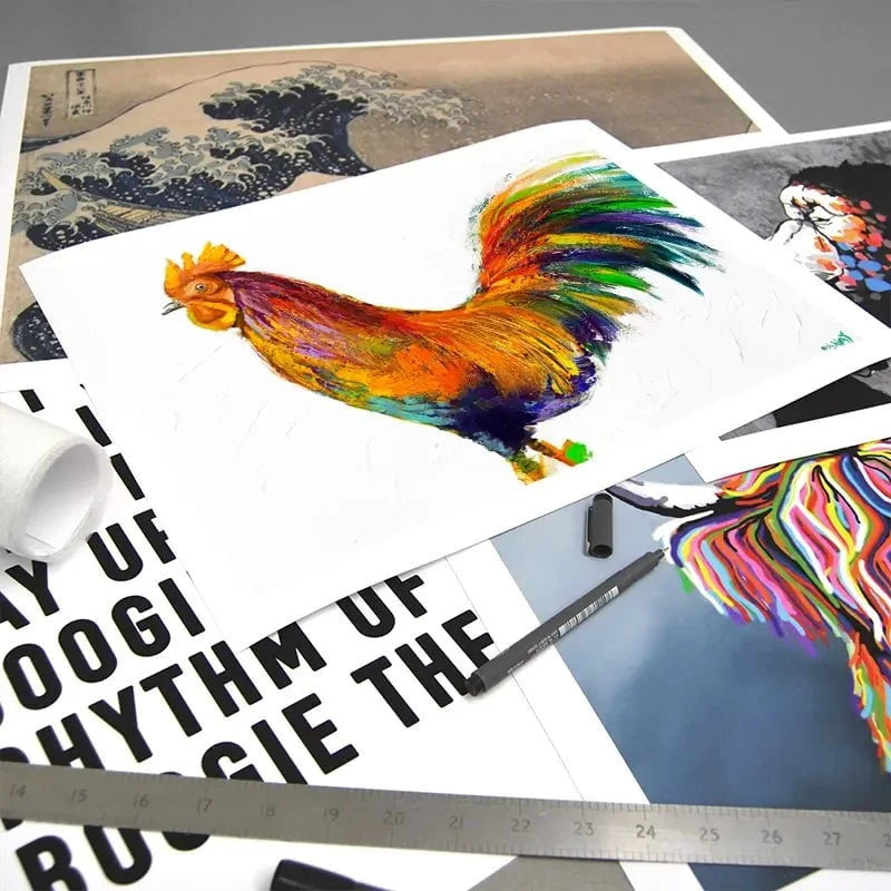 Here Comes The Rooster Art Print Here Comes The Rooster Art Print wall art product Osnat Tzadok
