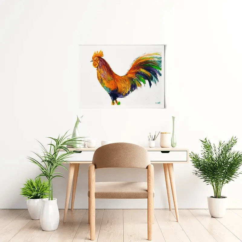 Here Comes The Rooster Art Print Here Comes The Rooster Art Print wall art product Osnat Tzadok