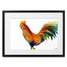 Here Comes The Rooster Framed Art Print Here Comes The Rooster Framed Art Print wall art product Osnat Tzadok