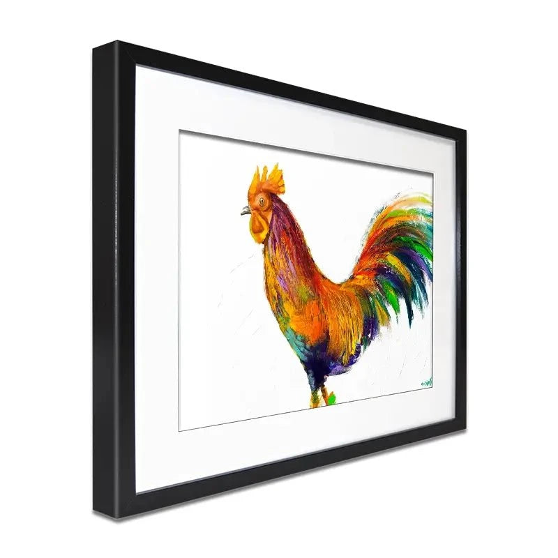 Here Comes The Rooster Framed Art Print Here Comes The Rooster Framed Art Print wall art product Osnat Tzadok