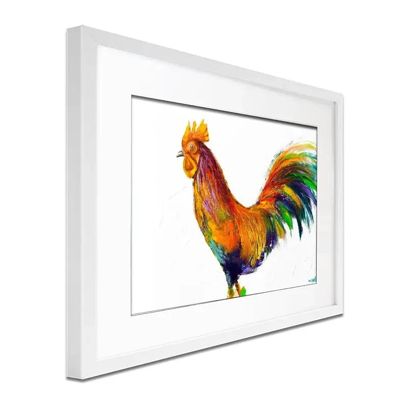 Here Comes The Rooster Framed Art Print Here Comes The Rooster Framed Art Print wall art product Osnat Tzadok
