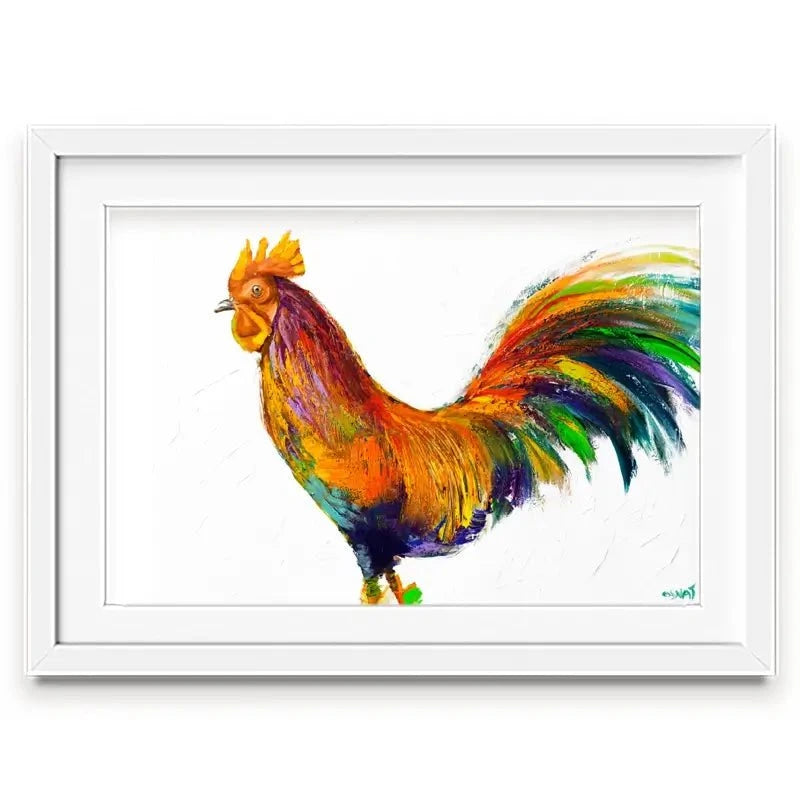 Here Comes The Rooster Framed Art Print Here Comes The Rooster Framed Art Print wall art product Osnat Tzadok