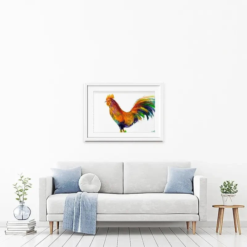 Here Comes The Rooster Framed Art Print Here Comes The Rooster Framed Art Print wall art product Osnat Tzadok