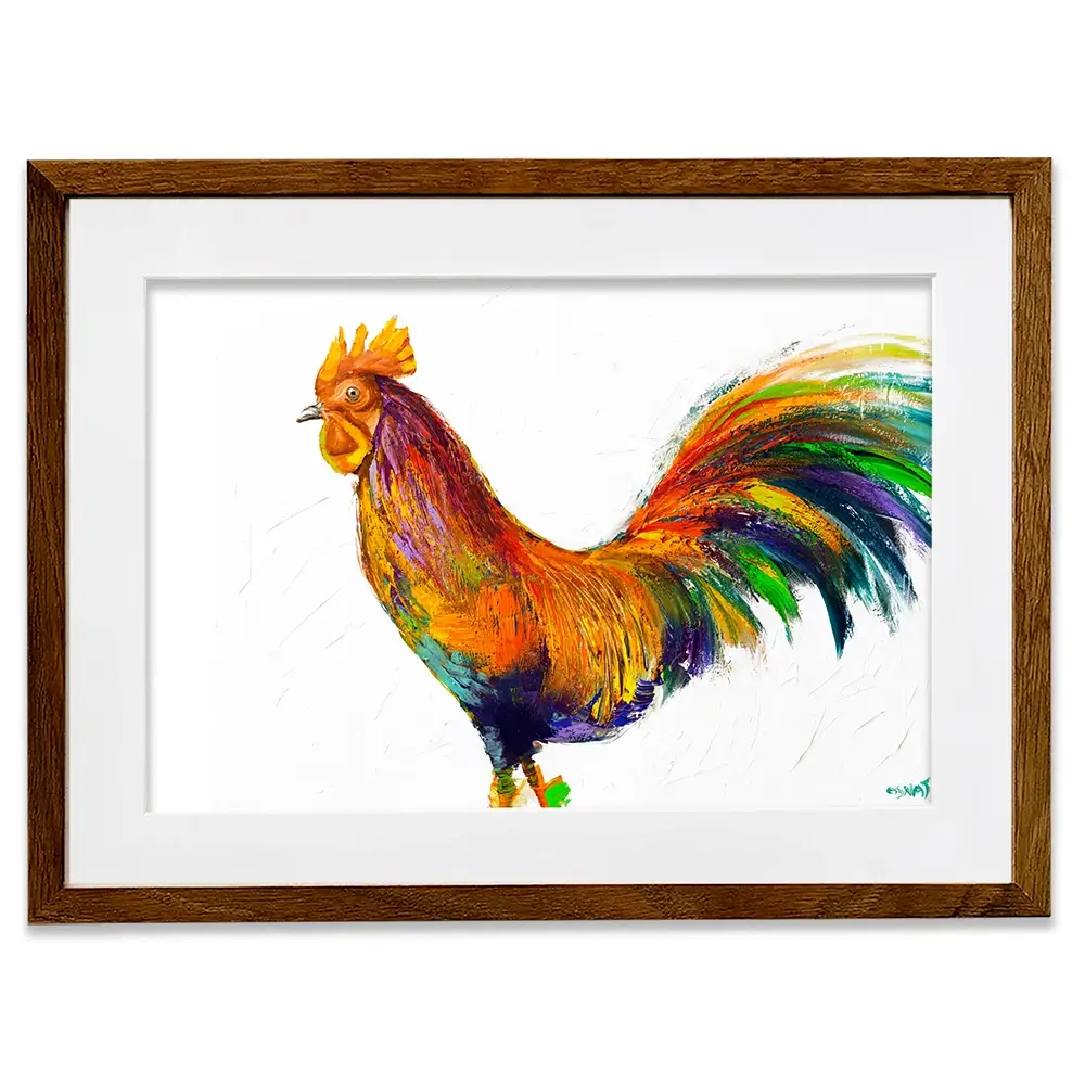 Here Comes The Rooster Framed Art Print Here Comes The Rooster Framed Art Print wall art product Osnat Tzadok