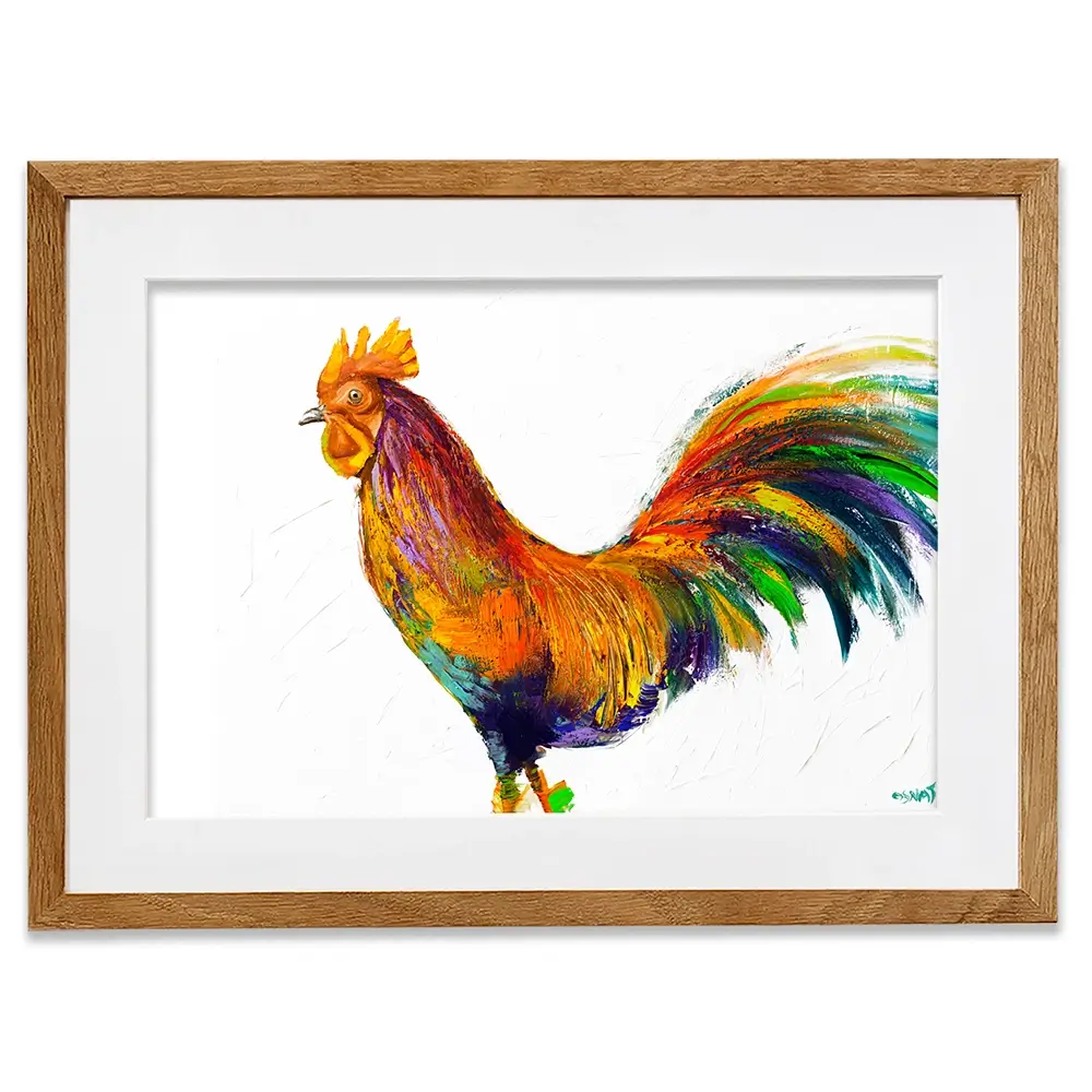 Here Comes The Rooster Framed Art Print Here Comes The Rooster Framed Art Print wall art product Osnat Tzadok