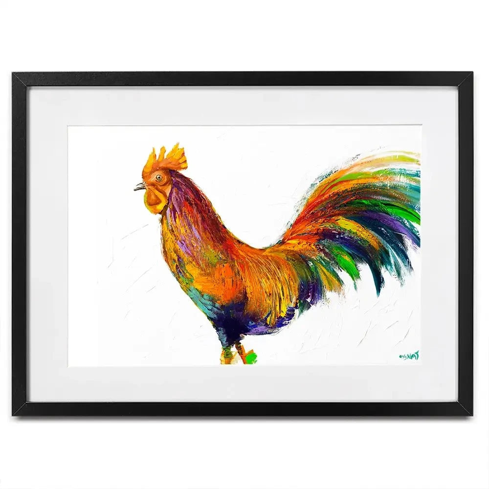 Here Comes The Rooster Framed Art Print Here Comes The Rooster Framed Art Print wall art product Osnat Tzadok