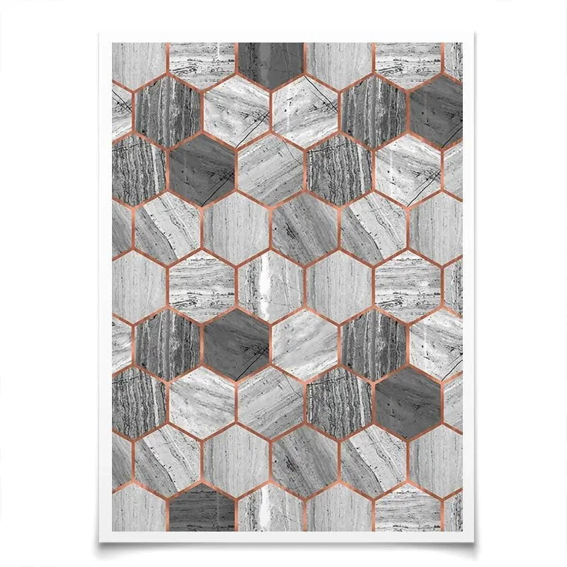 Hexagon Marble Art Print Hexagon Marble Art Print wall art product Emanuela Carratoni - Independent