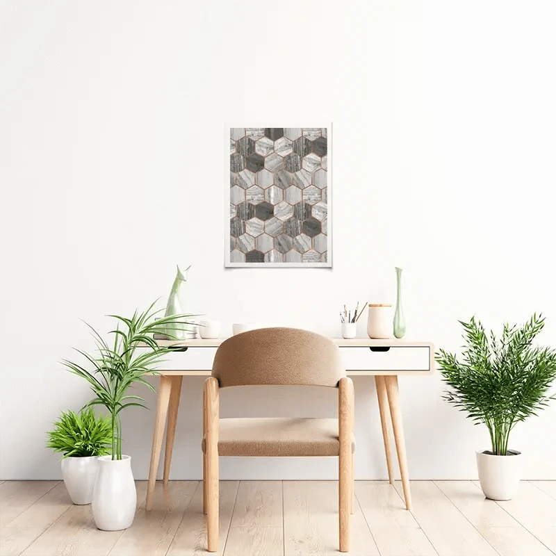 Hexagon Marble Art Print Hexagon Marble Art Print wall art product Emanuela Carratoni - Independent