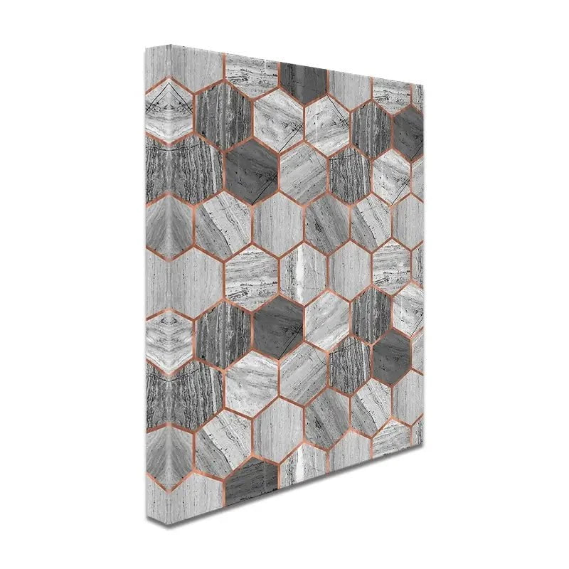 Hexagon Marble Canvas Print Hexagon Marble Canvas Print wall art product Emanuela Carratoni - Independent