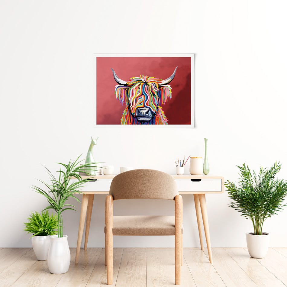 Highland Coo Art Print wall art product / Shutterstock