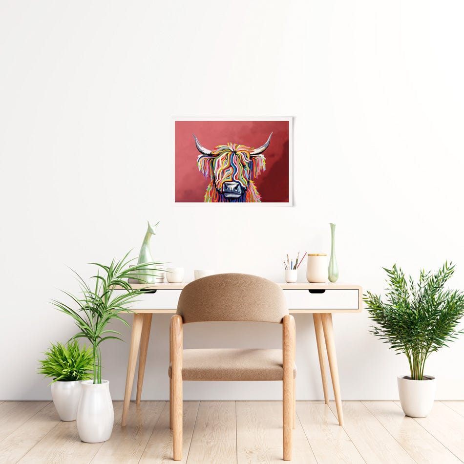 Highland Coo Art Print wall art product / Shutterstock