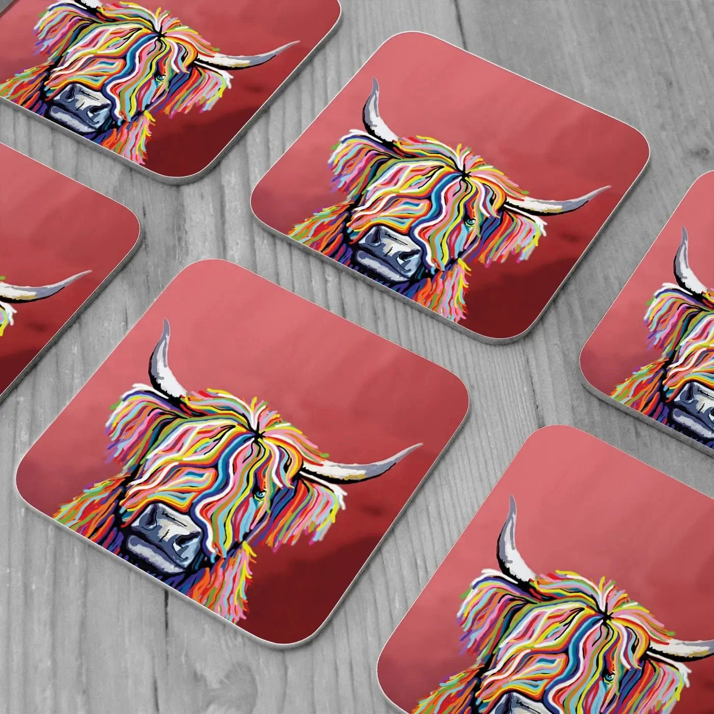 Highland Coo Coaster Set Highland Coo Coaster Set wall art product Independent