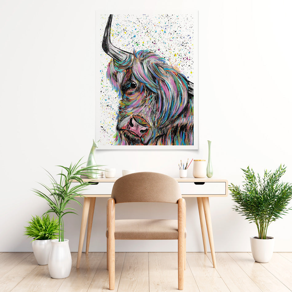 Highland Cow Annie Art Print Highland Cow Annie Art Print wall art product Emma LC Art
