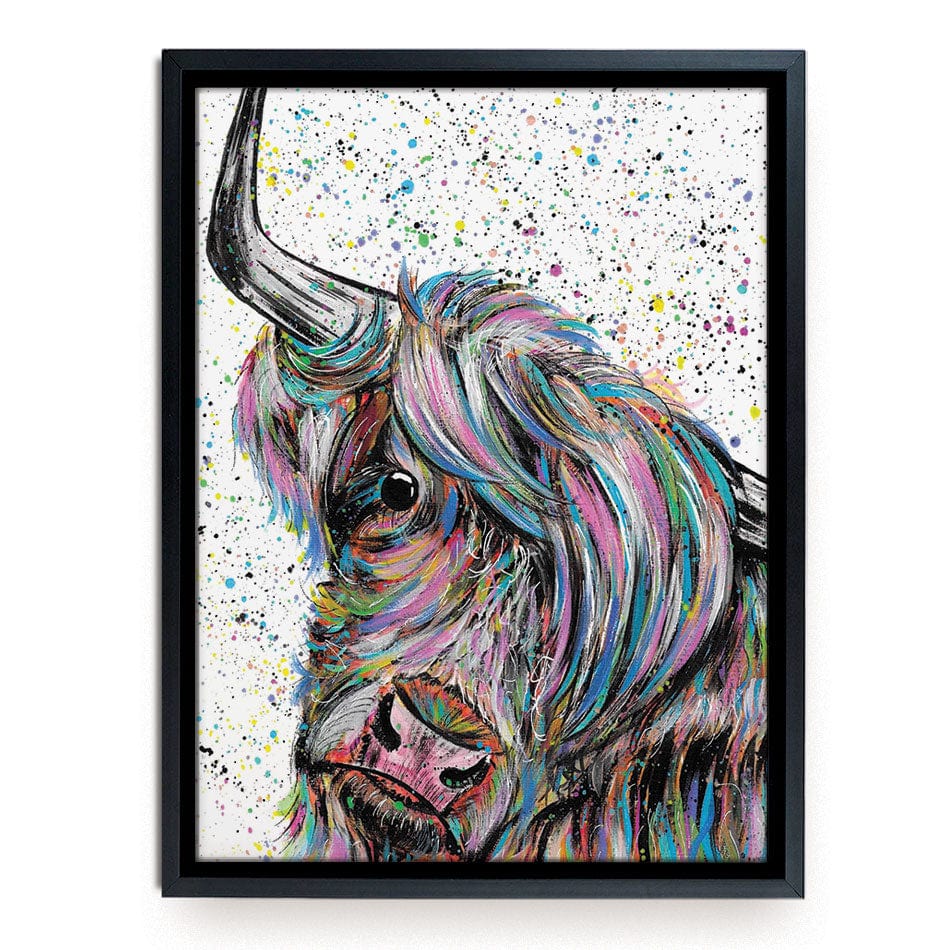 Highland Cow Annie Canvas Print wall art product Emma LC Art