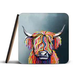Highland Cow Coaster Set Highland Cow Coaster Set wall art product Independent